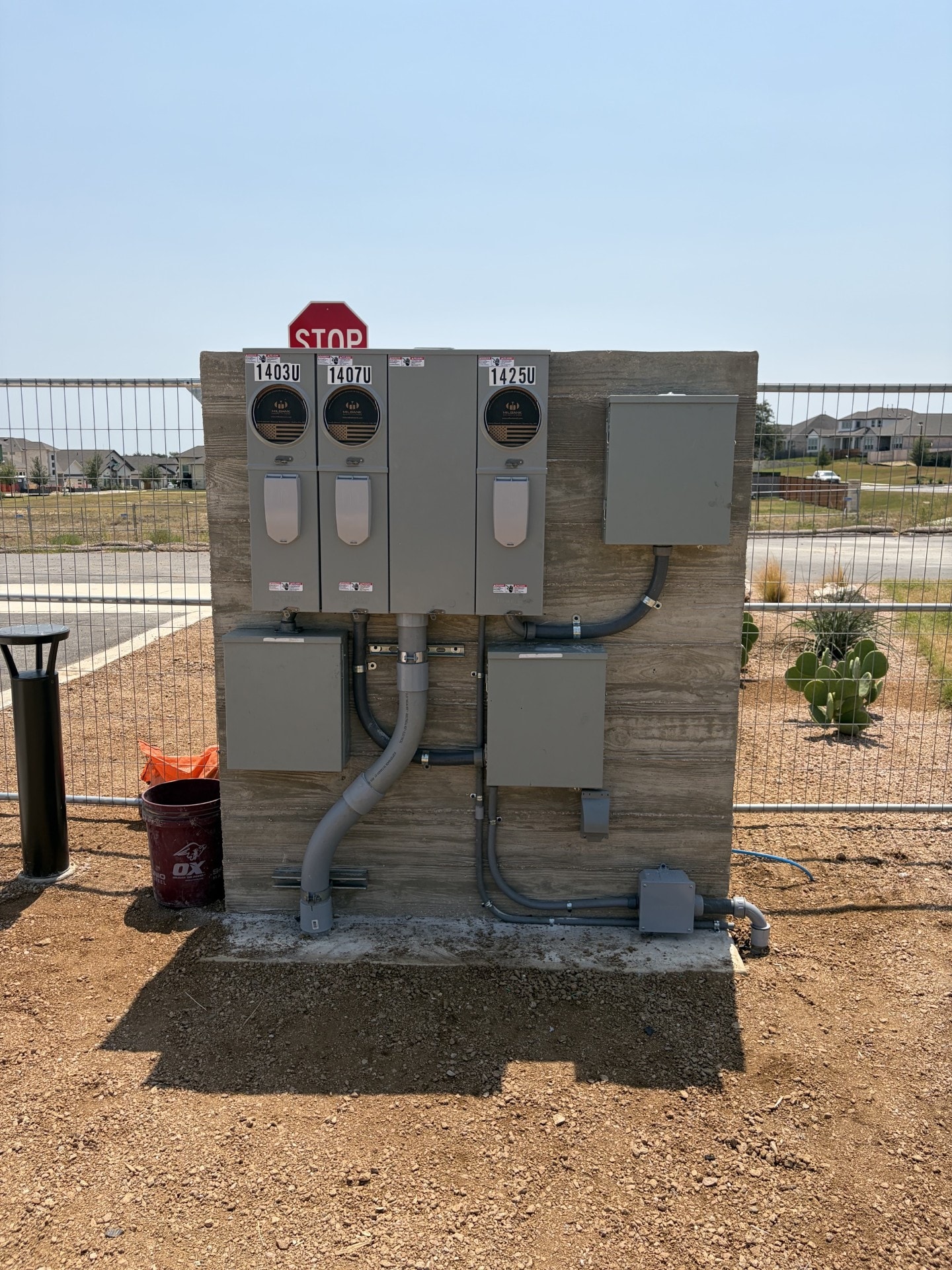 Commercial electrical meter rack installation by Tristar Services LLC
