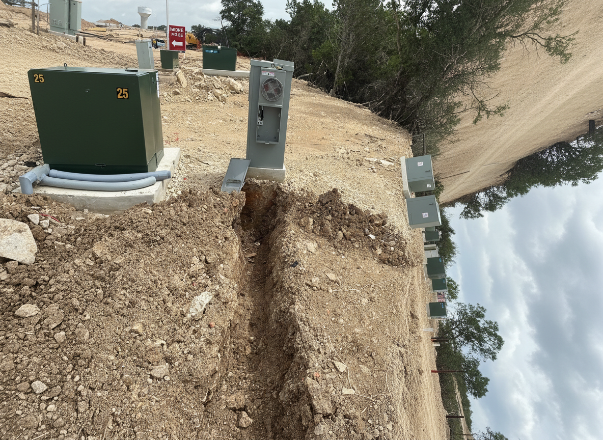 Underground trenching and meter loop installation by Tristar Services LLC