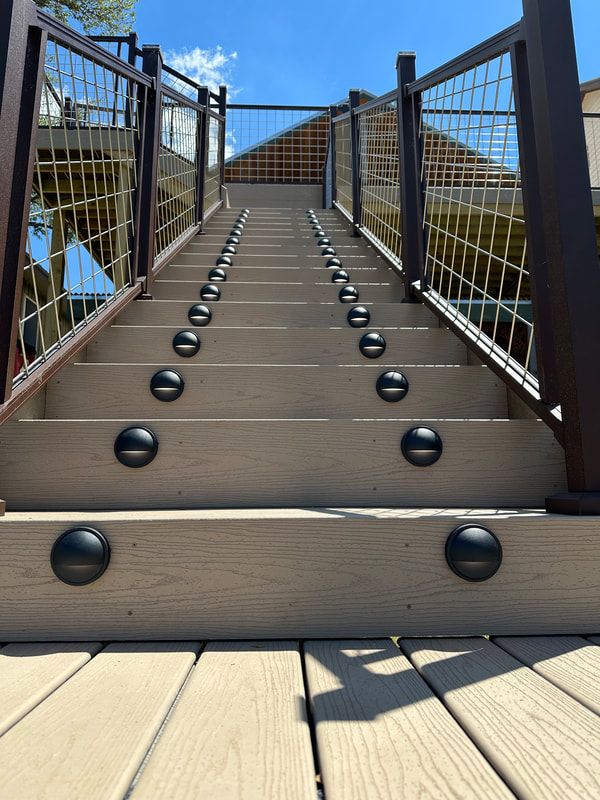 Patio lighting detail — Tristar Services LLC