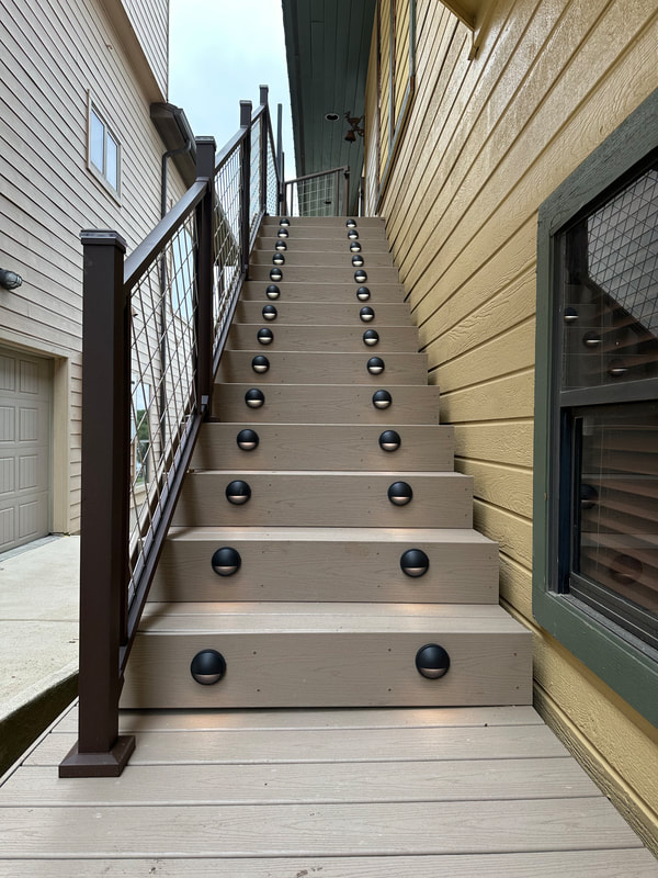 Patio lighting detail — Tristar Services LLC